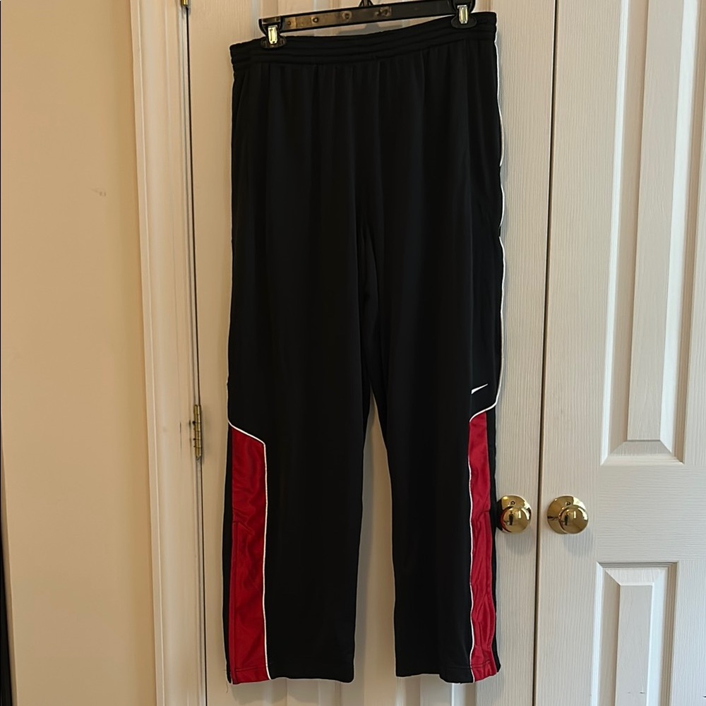Nike Black and Red Athletic Pants